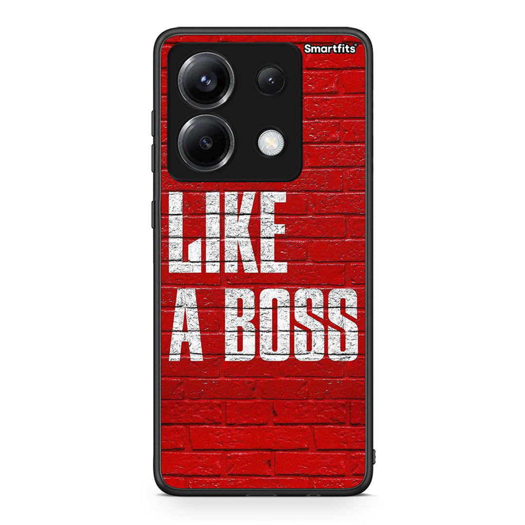 Xiaomi Poco X6 Like A Boss θήκη από τη Smartfits με σχέδιο στο πίσω μέρος και μαύρο περίβλημα | Smartphone case with colorful back and black bezels by Smartfits