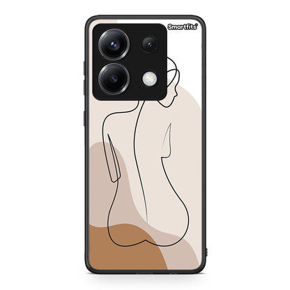 Xiaomi Poco X6 LineArt Woman θήκη από τη Smartfits με σχέδιο στο πίσω μέρος και μαύρο περίβλημα | Smartphone case with colorful back and black bezels by Smartfits