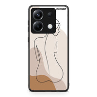 Thumbnail for Xiaomi Poco X6 LineArt Woman θήκη από τη Smartfits με σχέδιο στο πίσω μέρος και μαύρο περίβλημα | Smartphone case with colorful back and black bezels by Smartfits