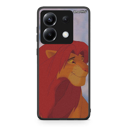 Xiaomi Poco X6 Lion Love 1 Θήκη Αγίου Βαλεντίνου από τη Smartfits με σχέδιο στο πίσω μέρος και μαύρο περίβλημα | Smartphone case with colorful back and black bezels by Smartfits