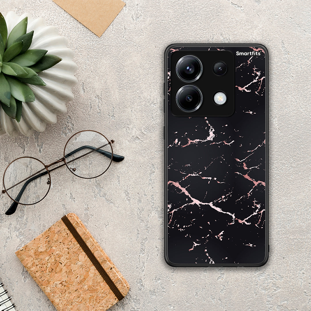 Marble Black Rosegold - Xiaomi Poco X6 θήκη