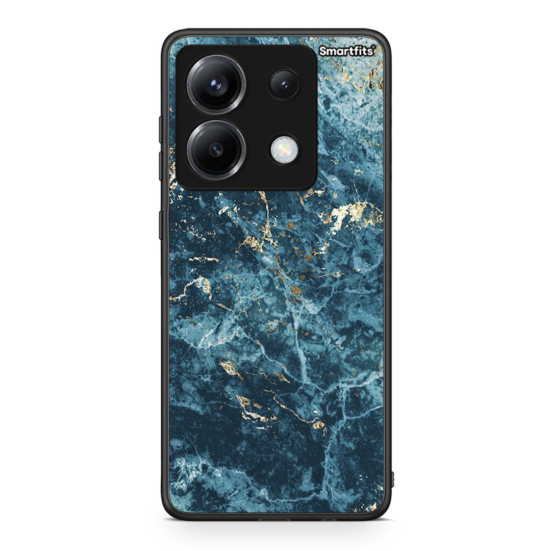 Xiaomi Poco X6 Marble Blue θήκη από τη Smartfits με σχέδιο στο πίσω μέρος και μαύρο περίβλημα | Smartphone case with colorful back and black bezels by Smartfits