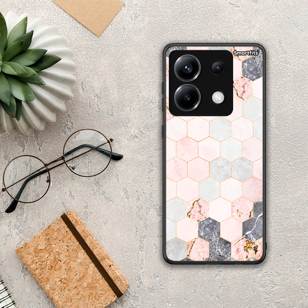 Marble Hexagon Pink - Xiaomi Poco X6 θήκη