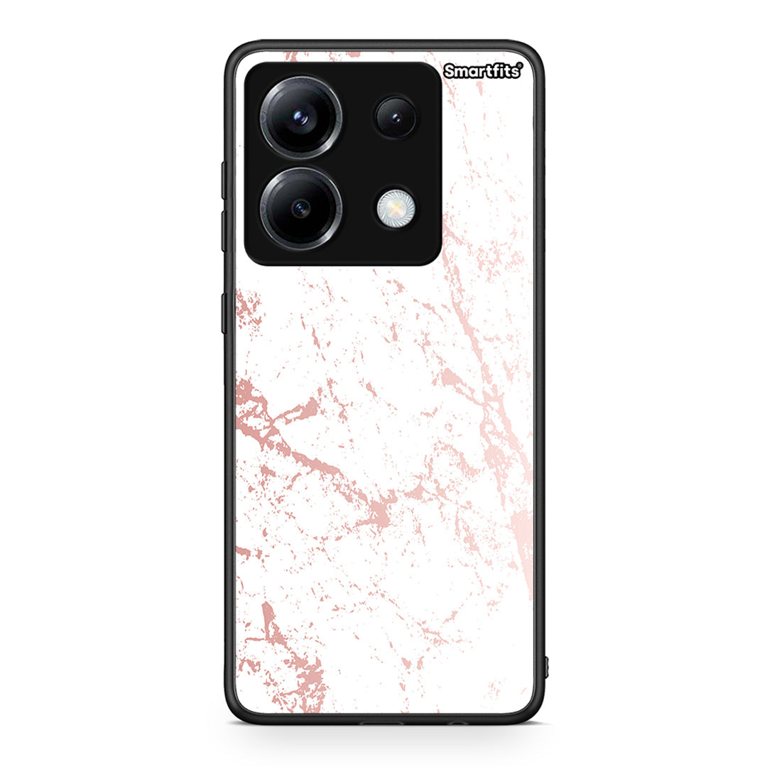 116 - Xiaomi Poco X6 Pink Splash Marble case, cover, bumper