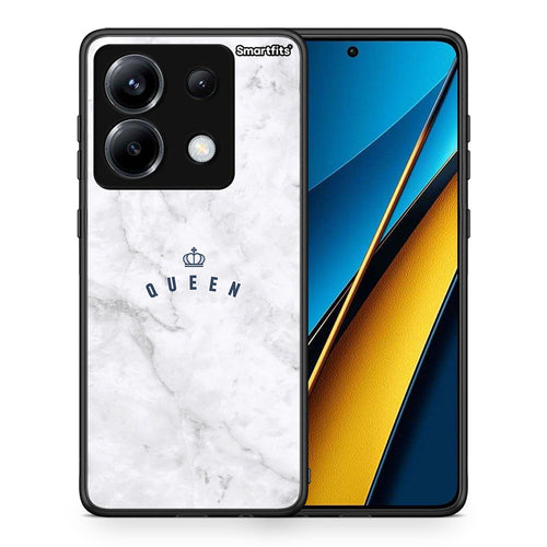 Θήκη Xiaomi Poco X6 Queen Marble από τη Smartfits με σχέδιο στο πίσω μέρος και μαύρο περίβλημα | Xiaomi Poco X6 Queen Marble case with colorful back and black bezels