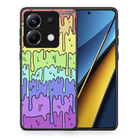 Thumbnail for Θήκη Xiaomi Poco X6 Melting Rainbow από τη Smartfits με σχέδιο στο πίσω μέρος και μαύρο περίβλημα | Xiaomi Poco X6 Melting Rainbow case with colorful back and black bezels