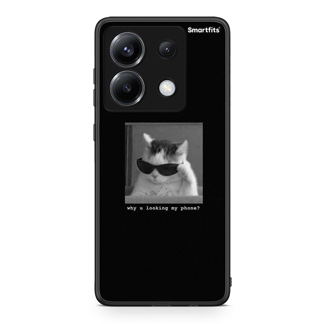Xiaomi Poco X6 Meme Cat θήκη από τη Smartfits με σχέδιο στο πίσω μέρος και μαύρο περίβλημα | Smartphone case with colorful back and black bezels by Smartfits