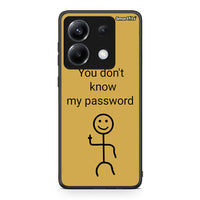 Thumbnail for Xiaomi Poco X6 My Password Θήκη από τη Smartfits με σχέδιο στο πίσω μέρος και μαύρο περίβλημα | Smartphone case with colorful back and black bezels by Smartfits