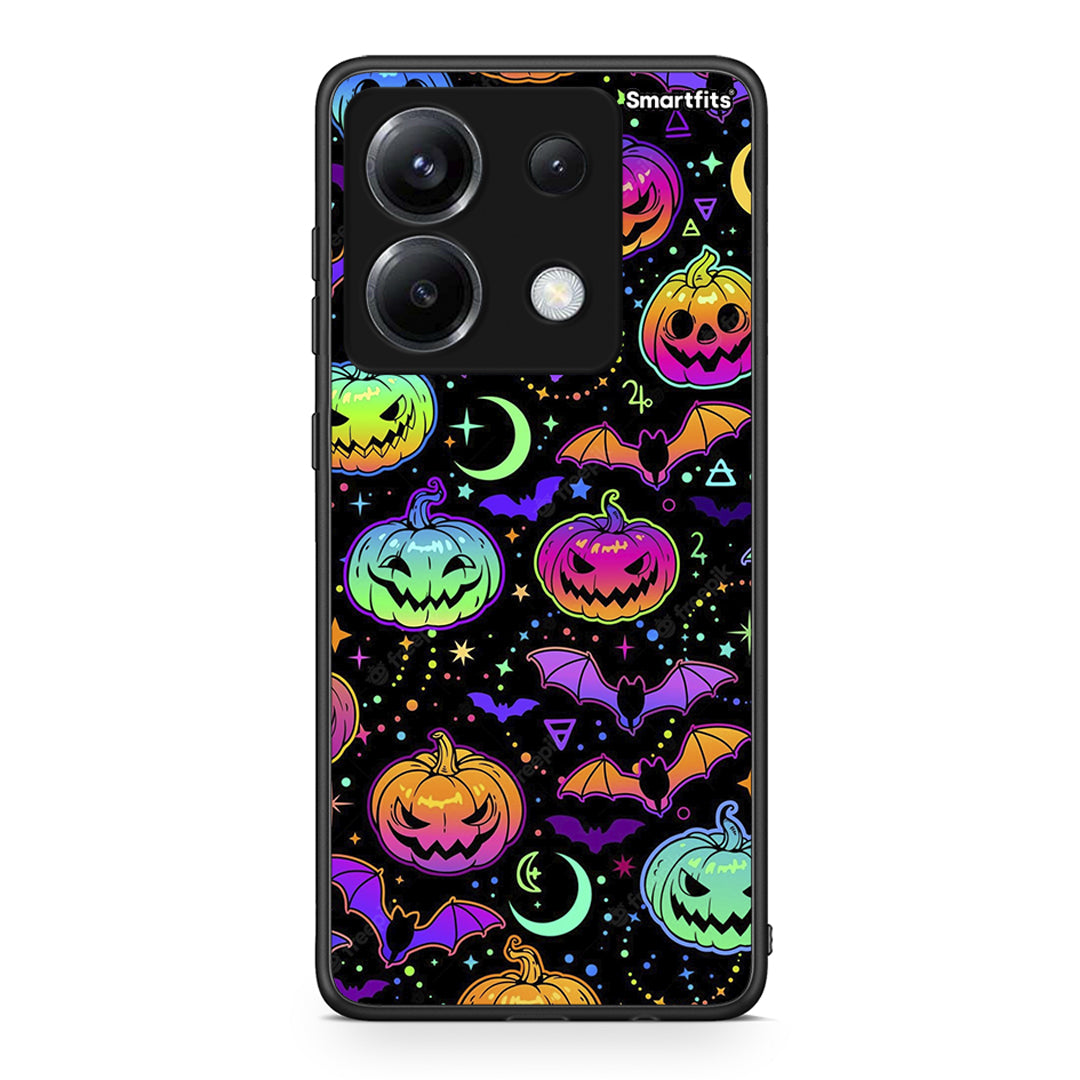 Xiaomi Poco X6 Neon Halloween θήκη από τη Smartfits με σχέδιο στο πίσω μέρος και μαύρο περίβλημα | Smartphone case with colorful back and black bezels by Smartfits