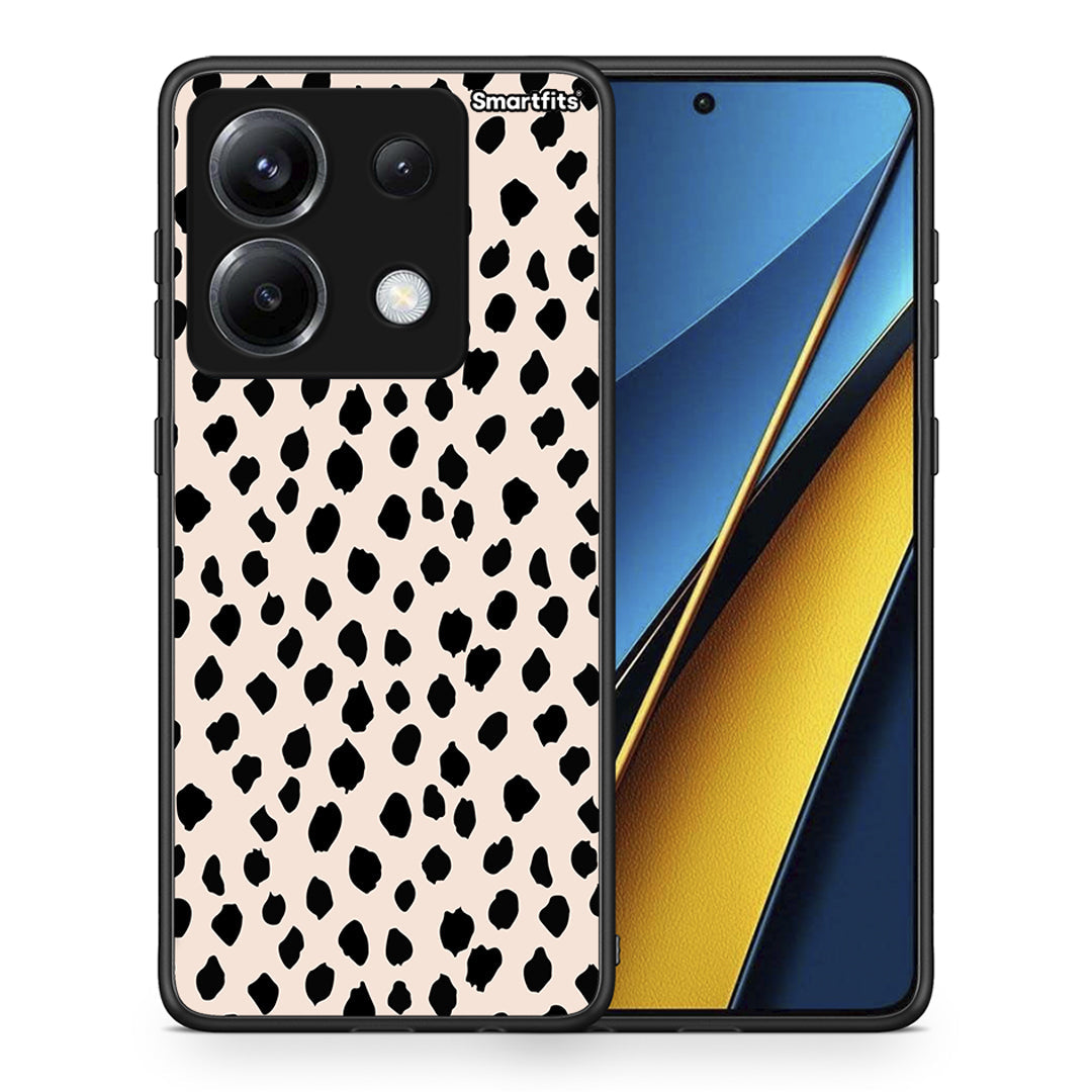 Θήκη Xiaomi Poco X6 New Polka Dots από τη Smartfits με σχέδιο στο πίσω μέρος και μαύρο περίβλημα | Xiaomi Poco X6 New Polka Dots case with colorful back and black bezels
