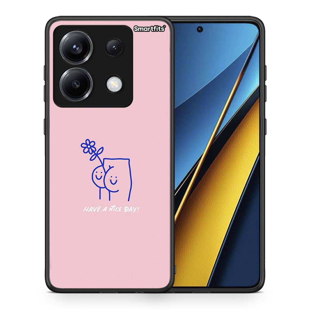 Θήκη Xiaomi Poco X6 Nice Day από τη Smartfits με σχέδιο στο πίσω μέρος και μαύρο περίβλημα | Xiaomi Poco X6 Nice Day case with colorful back and black bezels