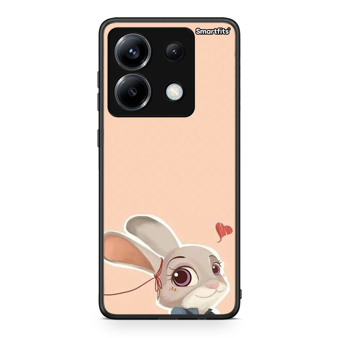 Xiaomi Poco X6 Nick Wilde And Judy Hopps Love 2 θήκη από τη Smartfits με σχέδιο στο πίσω μέρος και μαύρο περίβλημα | Smartphone case with colorful back and black bezels by Smartfits