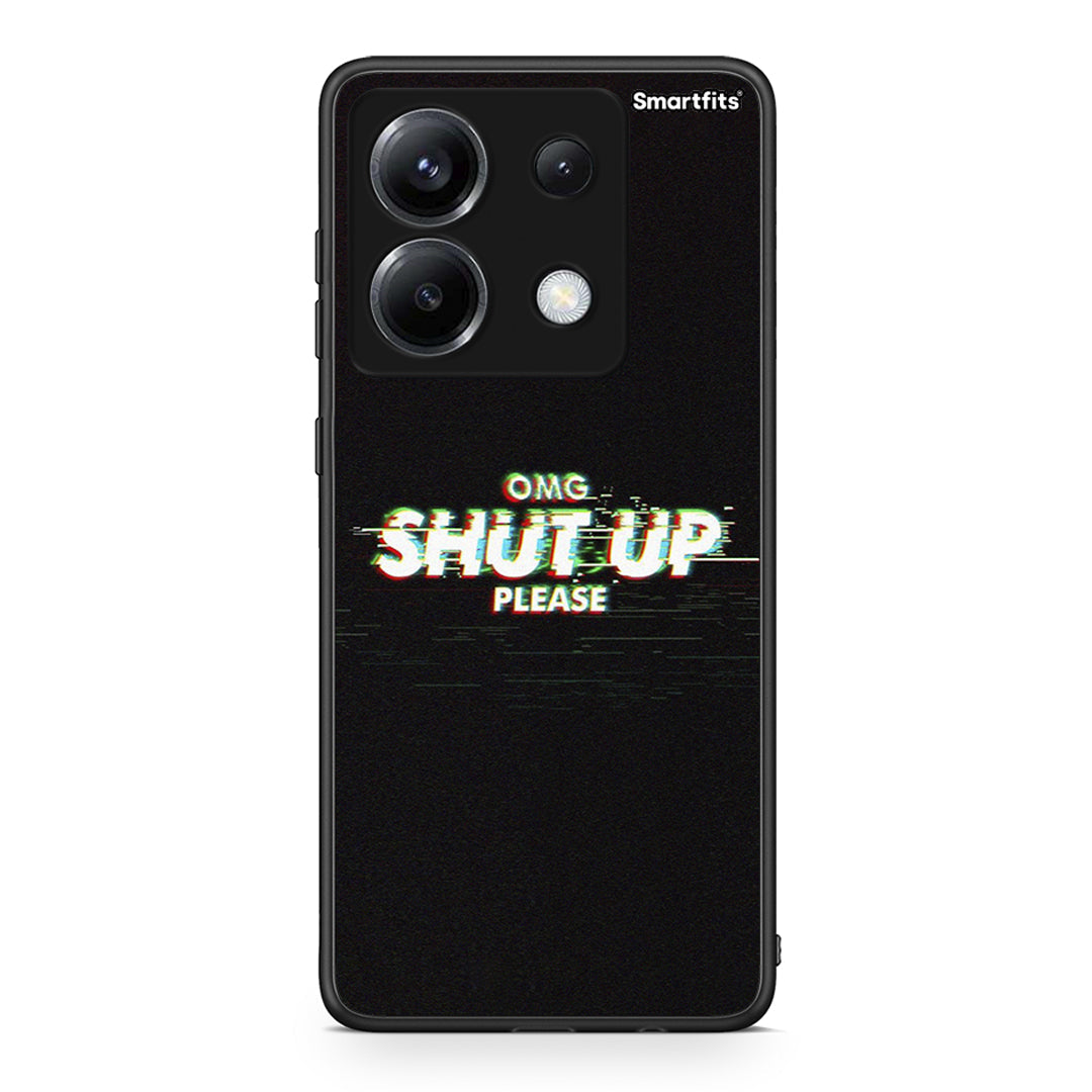 Xiaomi Poco X6 OMG ShutUp θήκη από τη Smartfits με σχέδιο στο πίσω μέρος και μαύρο περίβλημα | Smartphone case with colorful back and black bezels by Smartfits