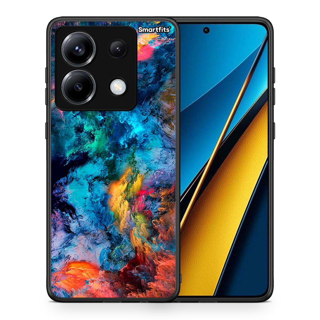 Θήκη Xiaomi Poco X6 Crayola Paint από τη Smartfits με σχέδιο στο πίσω μέρος και μαύρο περίβλημα | Xiaomi Poco X6 Crayola Paint case with colorful back and black bezels