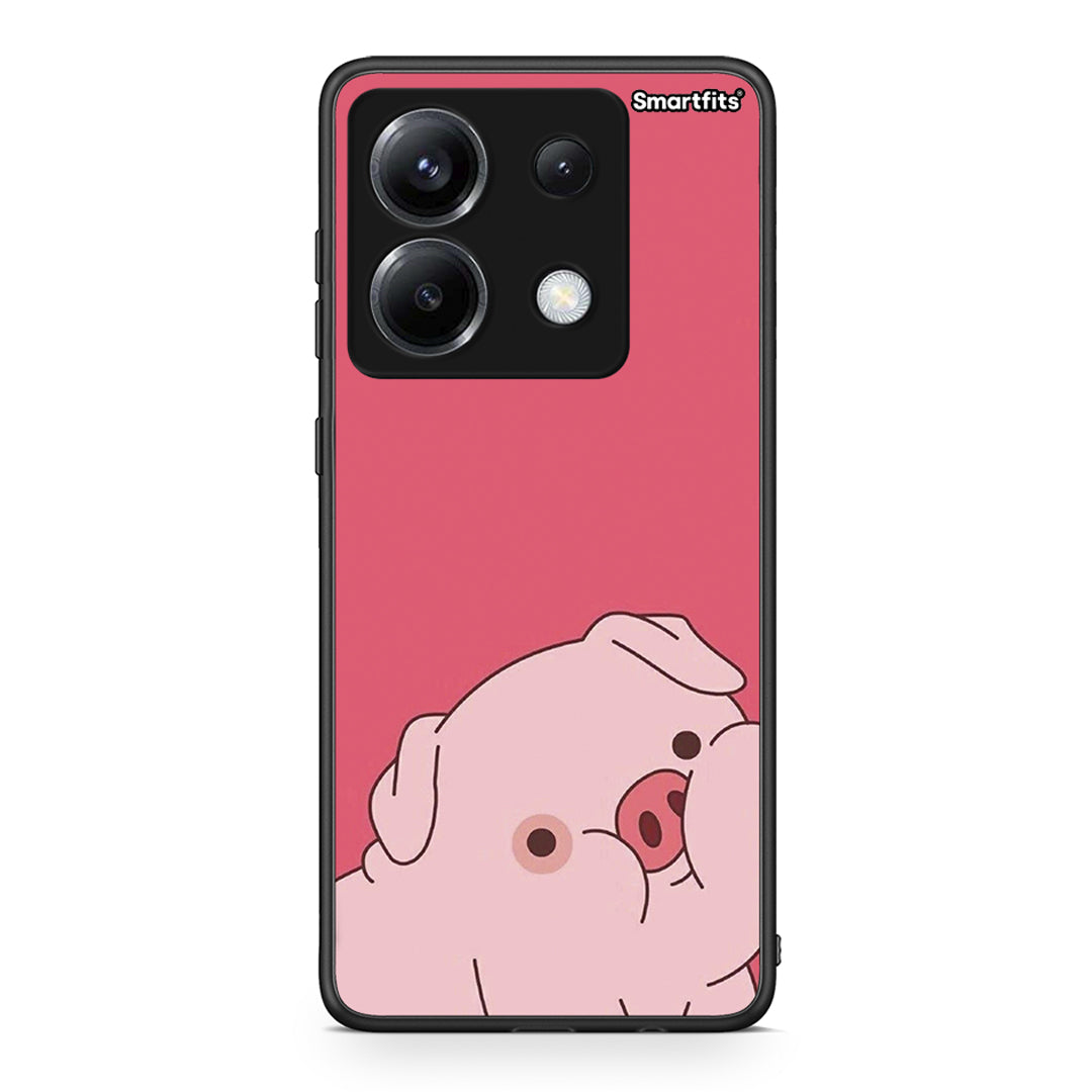 Xiaomi Poco X6 Pig Love 1 Θήκη Αγίου Βαλεντίνου από τη Smartfits με σχέδιο στο πίσω μέρος και μαύρο περίβλημα | Smartphone case with colorful back and black bezels by Smartfits
