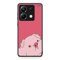 Thumbnail for Xiaomi Poco X6 Pig Love 1 Θήκη Αγίου Βαλεντίνου από τη Smartfits με σχέδιο στο πίσω μέρος και μαύρο περίβλημα | Smartphone case with colorful back and black bezels by Smartfits