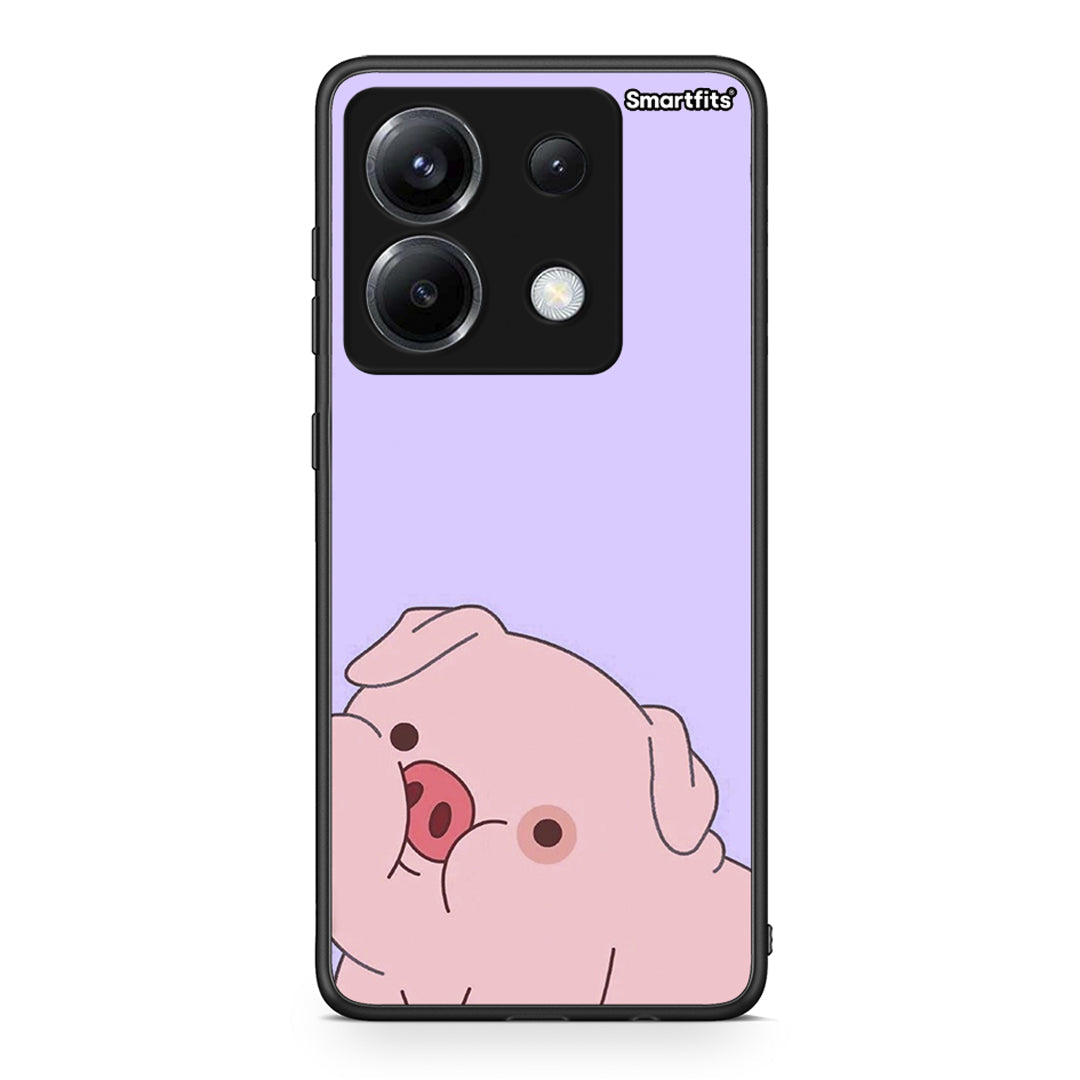 Xiaomi Poco X6 Pig Love 2 Θήκη Αγίου Βαλεντίνου από τη Smartfits με σχέδιο στο πίσω μέρος και μαύρο περίβλημα | Smartphone case with colorful back and black bezels by Smartfits
