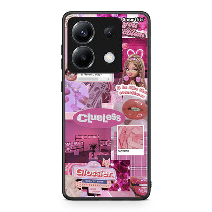 Xiaomi Poco X6 Pink Love Θήκη Αγίου Βαλεντίνου από τη Smartfits με σχέδιο στο πίσω μέρος και μαύρο περίβλημα | Smartphone case with colorful back and black bezels by Smartfits