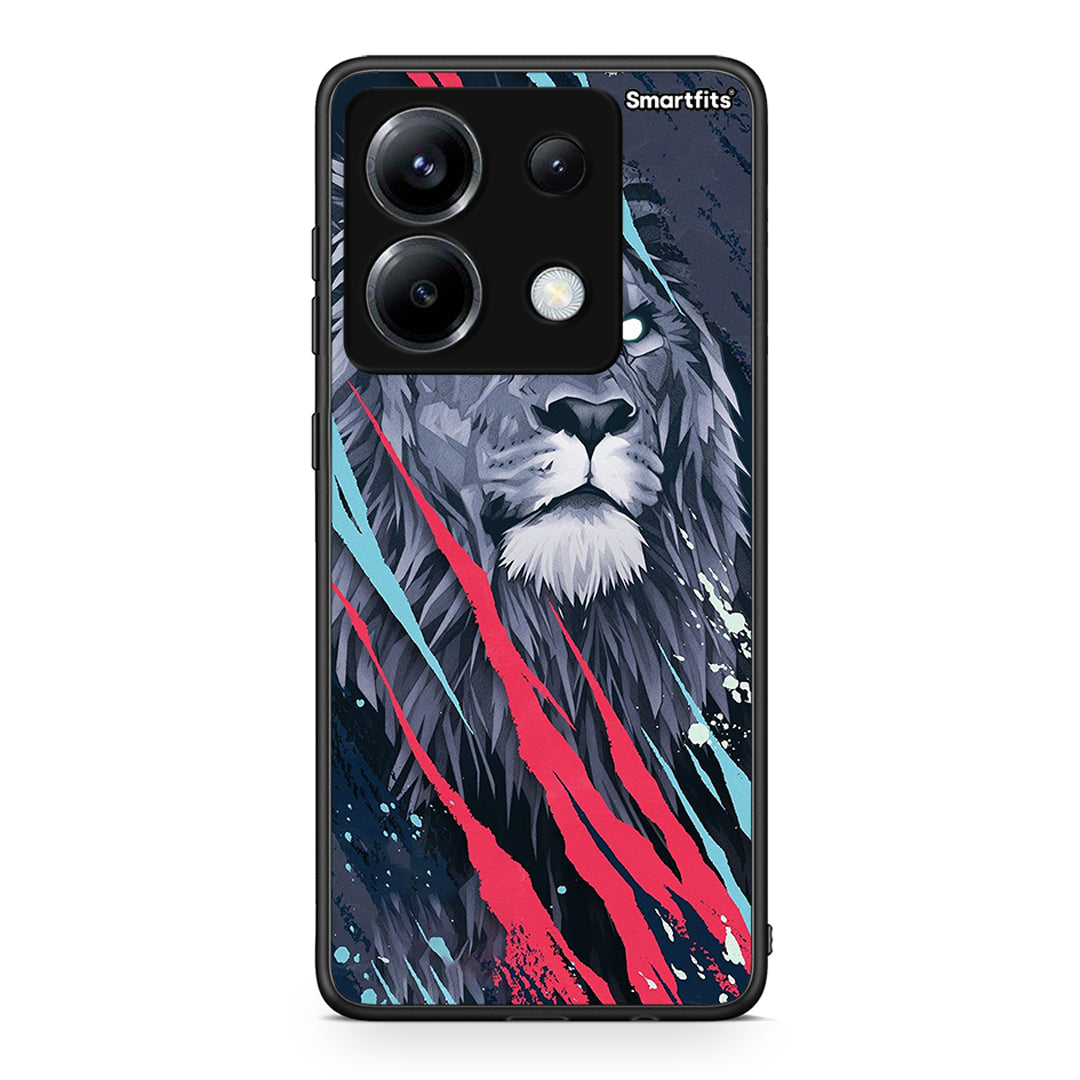 4 - Xiaomi Poco X6 Lion Designer PopArt case, cover, bumper
