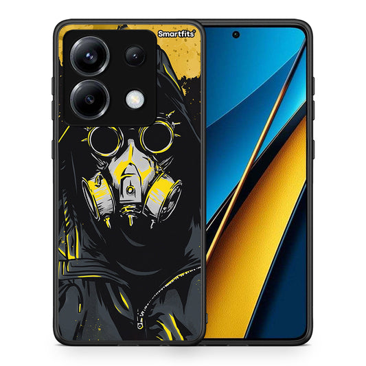 Θήκη Xiaomi Poco X6 Mask PopArt από τη Smartfits με σχέδιο στο πίσω μέρος και μαύρο περίβλημα | Xiaomi Poco X6 Mask PopArt case with colorful back and black bezels