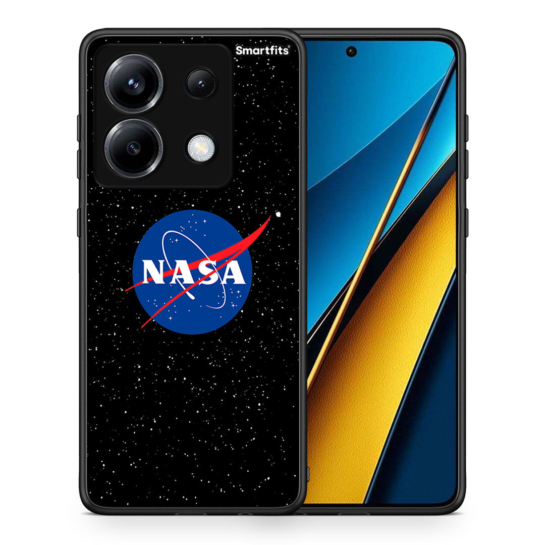 Θήκη Xiaomi Poco X6 NASA PopArt από τη Smartfits με σχέδιο στο πίσω μέρος και μαύρο περίβλημα | Xiaomi Poco X6 NASA PopArt case with colorful back and black bezels