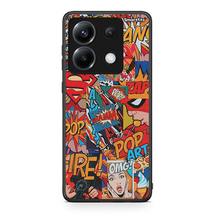 Xiaomi Poco X6 PopArt OMG θήκη από τη Smartfits με σχέδιο στο πίσω μέρος και μαύρο περίβλημα | Smartphone case with colorful back and black bezels by Smartfits