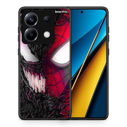 Θήκη Xiaomi Poco X6 SpiderVenom PopArt από τη Smartfits με σχέδιο στο πίσω μέρος και μαύρο περίβλημα | Xiaomi Poco X6 SpiderVenom PopArt case with colorful back and black bezels