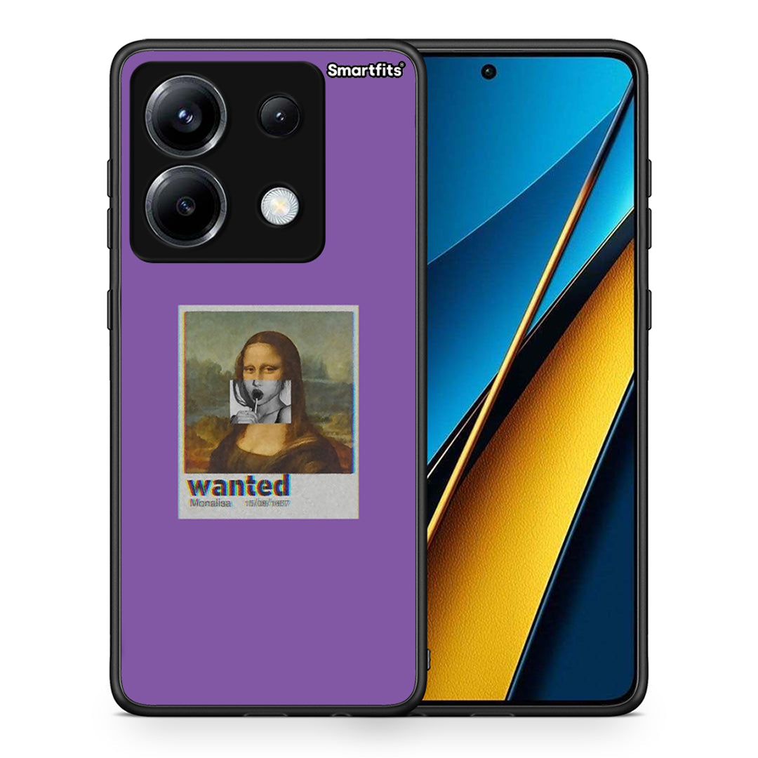 Θήκη Xiaomi Poco X6 Monalisa Popart από τη Smartfits με σχέδιο στο πίσω μέρος και μαύρο περίβλημα | Xiaomi Poco X6 Monalisa Popart case with colorful back and black bezels