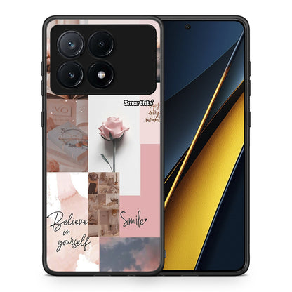 Θήκη Xiaomi Poco X6 Pro 5G Aesthetic Collage από τη Smartfits με σχέδιο στο πίσω μέρος και μαύρο περίβλημα | Xiaomi Poco X6 Pro 5G Aesthetic Collage case with colorful back and black bezels