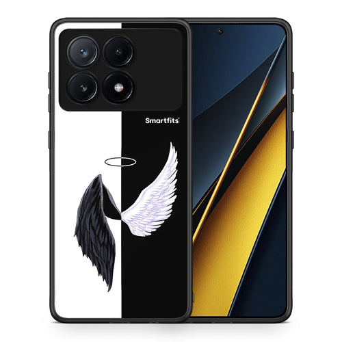 Θήκη Xiaomi Poco X6 Pro 5G Angels Demons από τη Smartfits με σχέδιο στο πίσω μέρος και μαύρο περίβλημα | Xiaomi Poco X6 Pro 5G Angels Demons case with colorful back and black bezels