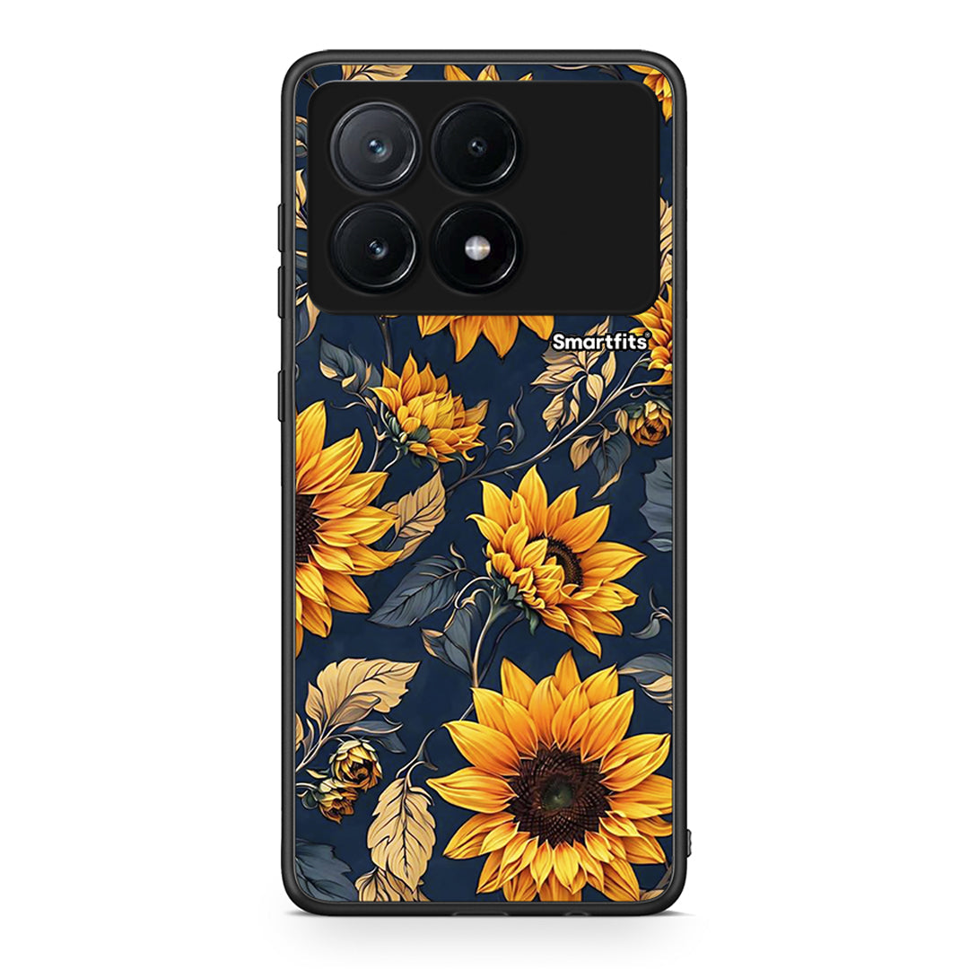 Xiaomi Poco X6 Pro 5G Autumn Sunflowers Θήκη από τη Smartfits με σχέδιο στο πίσω μέρος και μαύρο περίβλημα | Smartphone case with colorful back and black bezels by Smartfits