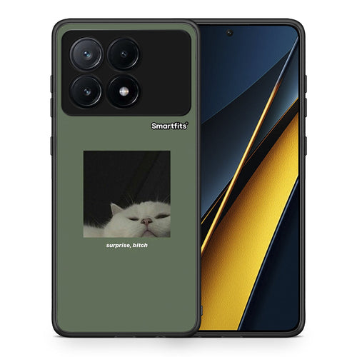 Θήκη Xiaomi Poco X6 Pro 5G Bitch Surprise από τη Smartfits με σχέδιο στο πίσω μέρος και μαύρο περίβλημα | Xiaomi Poco X6 Pro 5G Bitch Surprise case with colorful back and black bezels