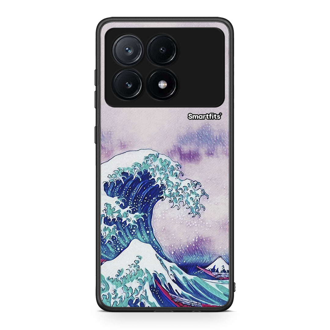 Xiaomi Poco X6 Pro 5G Blue Waves θήκη από τη Smartfits με σχέδιο στο πίσω μέρος και μαύρο περίβλημα | Smartphone case with colorful back and black bezels by Smartfits