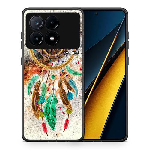 Θήκη Xiaomi Poco X6 Pro 5G DreamCatcher Boho από τη Smartfits με σχέδιο στο πίσω μέρος και μαύρο περίβλημα | Xiaomi Poco X6 Pro 5G DreamCatcher Boho case with colorful back and black bezels