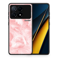 Thumbnail for Θήκη Xiaomi Poco X6 Pro 5G Pink Feather Boho από τη Smartfits με σχέδιο στο πίσω μέρος και μαύρο περίβλημα | Xiaomi Poco X6 Pro 5G Pink Feather Boho case with colorful back and black bezels