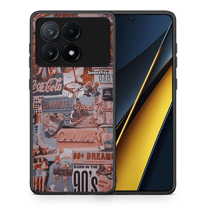 Θήκη Xiaomi Poco X6 Pro 5G Born In 90s από τη Smartfits με σχέδιο στο πίσω μέρος και μαύρο περίβλημα | Xiaomi Poco X6 Pro 5G Born In 90s case with colorful back and black bezels