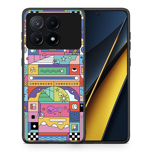 Θήκη Xiaomi Poco X6 Pro 5G Bubbles Soap από τη Smartfits με σχέδιο στο πίσω μέρος και μαύρο περίβλημα | Xiaomi Poco X6 Pro 5G Bubbles Soap case with colorful back and black bezels