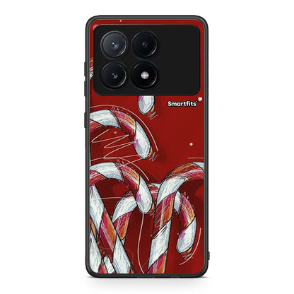 Xiaomi Poco X6 Pro 5G Candy Cane θήκη από τη Smartfits με σχέδιο στο πίσω μέρος και μαύρο περίβλημα | Smartphone case with colorful back and black bezels by Smartfits