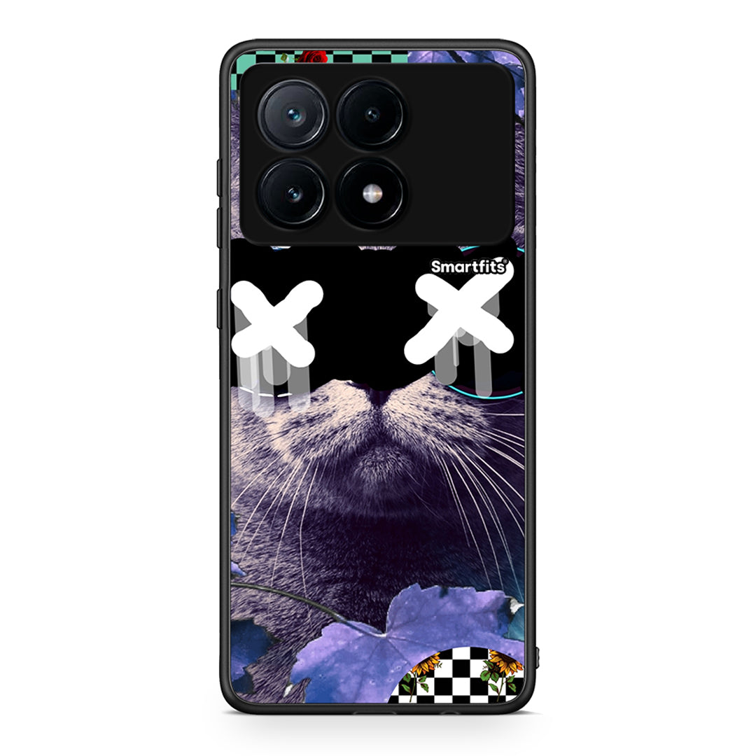 Xiaomi Poco X6 Pro 5G Cat Collage θήκη από τη Smartfits με σχέδιο στο πίσω μέρος και μαύρο περίβλημα | Smartphone case with colorful back and black bezels by Smartfits