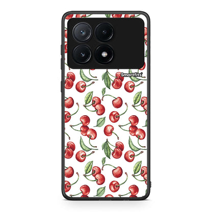 Xiaomi Poco X6 Pro 5G Cherry Summer θήκη από τη Smartfits με σχέδιο στο πίσω μέρος και μαύρο περίβλημα | Smartphone case with colorful back and black bezels by Smartfits