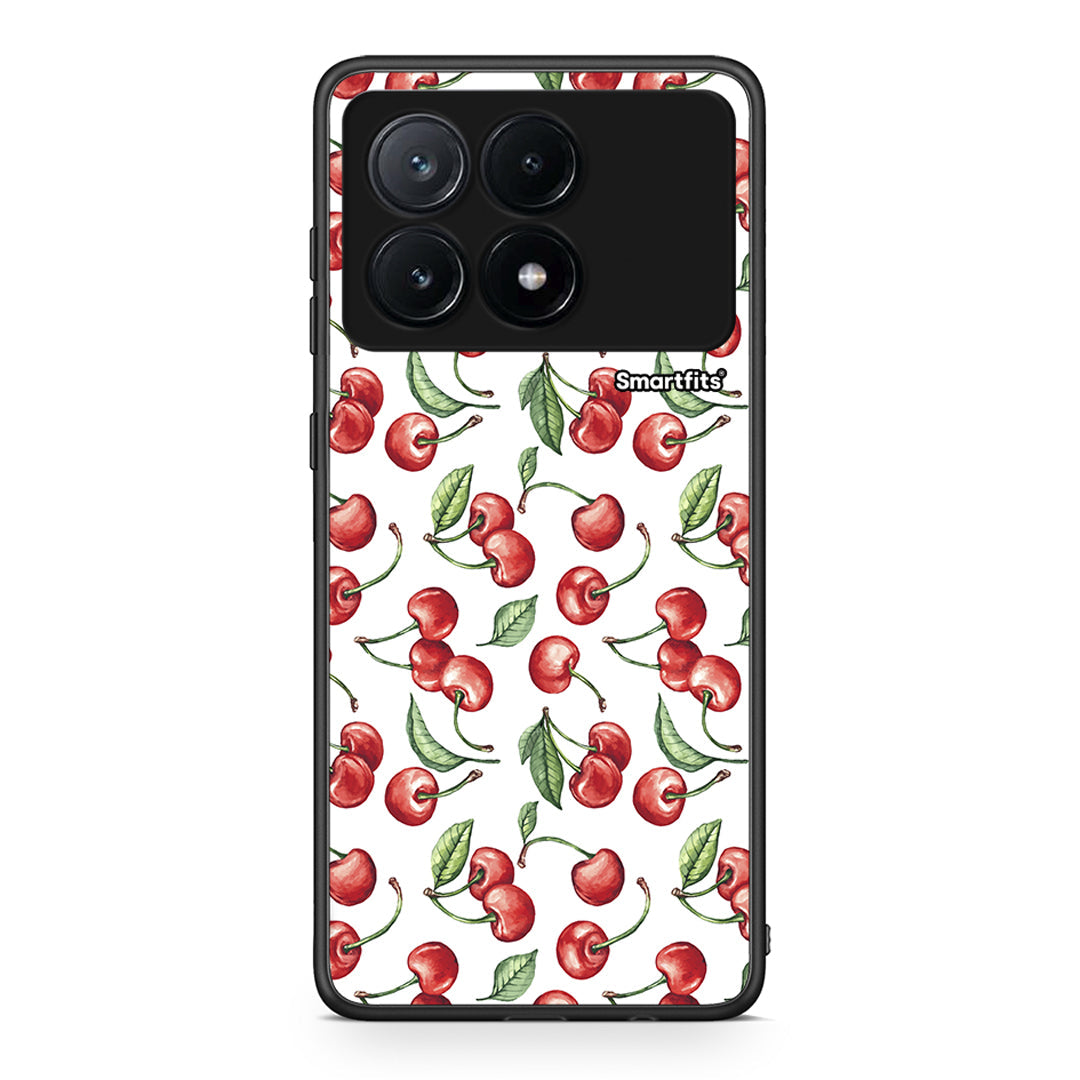 Xiaomi Poco X6 Pro 5G Cherry Summer θήκη από τη Smartfits με σχέδιο στο πίσω μέρος και μαύρο περίβλημα | Smartphone case with colorful back and black bezels by Smartfits