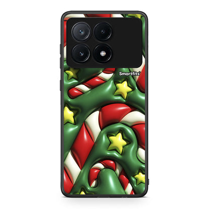 Xiaomi Poco X6 Pro 5G Christmas Bubbles θήκη από τη Smartfits με σχέδιο στο πίσω μέρος και μαύρο περίβλημα | Smartphone case with colorful back and black bezels by Smartfits
