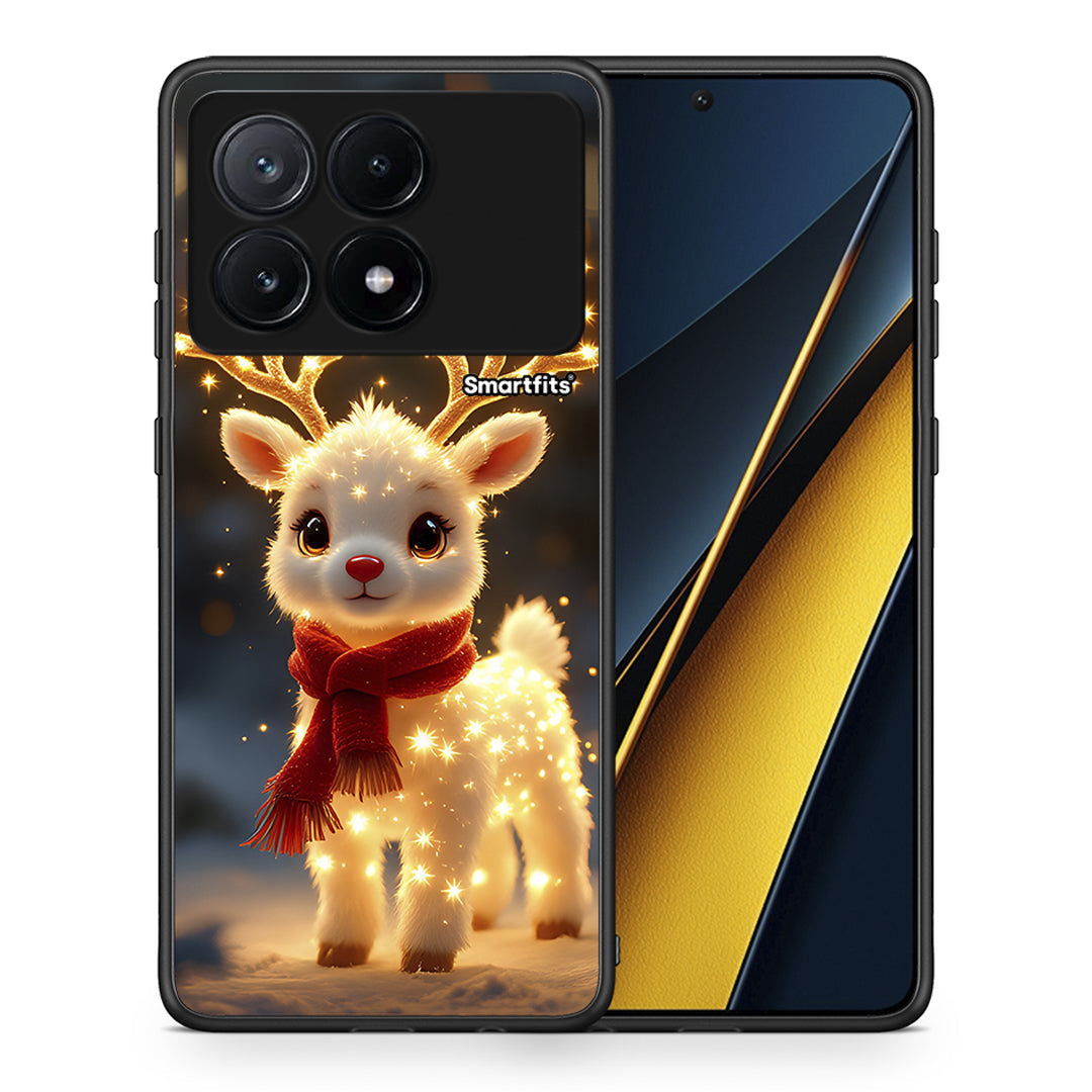 Θήκη Xiaomi Poco X6 Pro 5G Christmas Cutie από τη Smartfits με σχέδιο στο πίσω μέρος και μαύρο περίβλημα | Xiaomi Poco X6 Pro 5G Christmas Cutie case with colorful back and black bezels