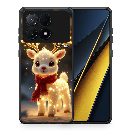 Θήκη Xiaomi Poco X6 Pro 5G Christmas Cutie από τη Smartfits με σχέδιο στο πίσω μέρος και μαύρο περίβλημα | Xiaomi Poco X6 Pro 5G Christmas Cutie case with colorful back and black bezels