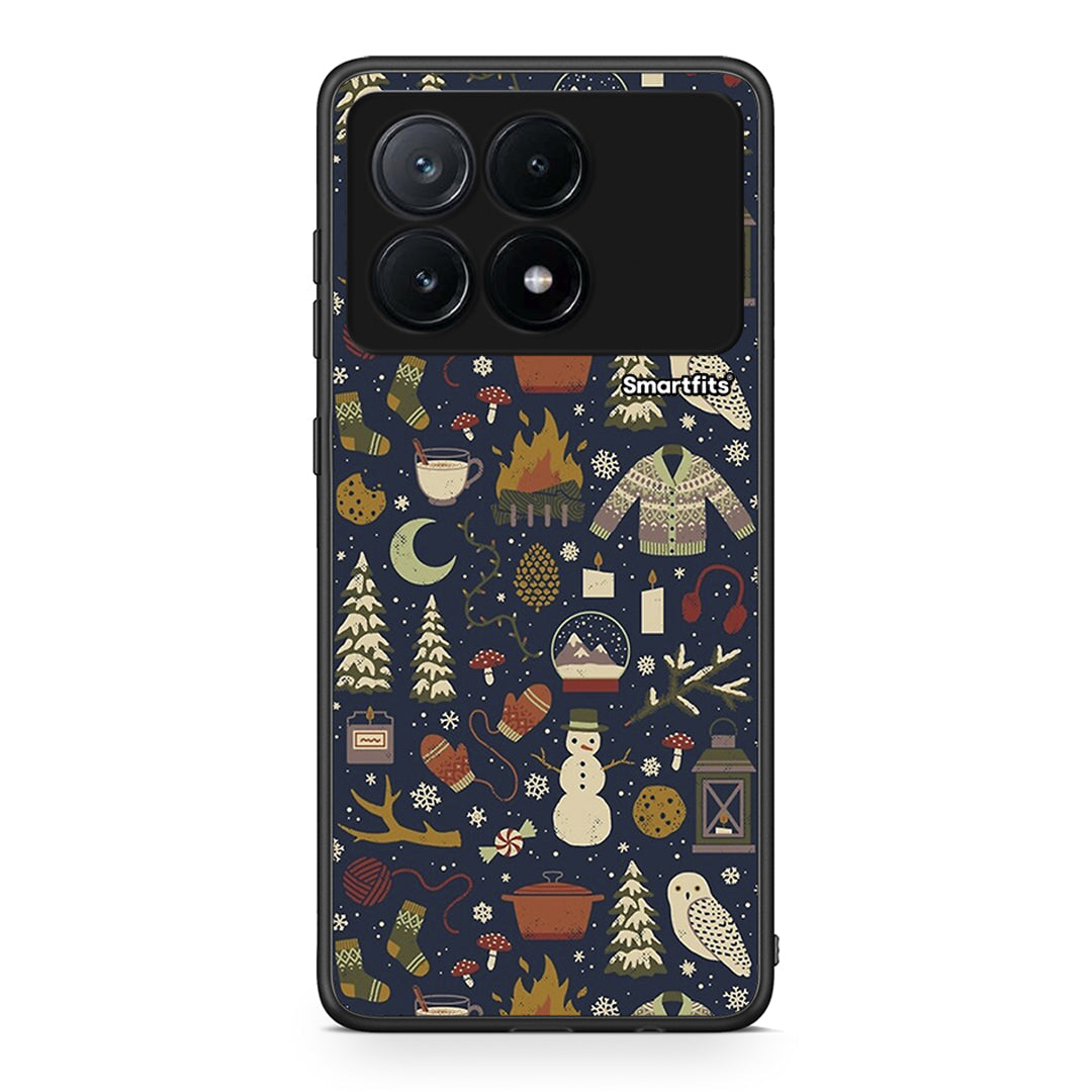 Xiaomi Poco X6 Pro 5G Christmas Elements θήκη από τη Smartfits με σχέδιο στο πίσω μέρος και μαύρο περίβλημα | Smartphone case with colorful back and black bezels by Smartfits