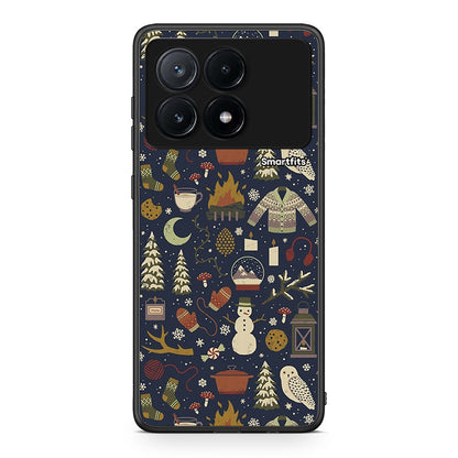 Xiaomi Poco X6 Pro 5G Christmas Elements θήκη από τη Smartfits με σχέδιο στο πίσω μέρος και μαύρο περίβλημα | Smartphone case with colorful back and black bezels by Smartfits