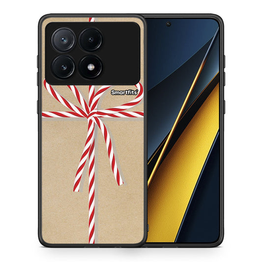 Θήκη Xiaomi Poco X6 Pro 5G Christmas Gift από τη Smartfits με σχέδιο στο πίσω μέρος και μαύρο περίβλημα | Xiaomi Poco X6 Pro 5G Christmas Gift case with colorful back and black bezels