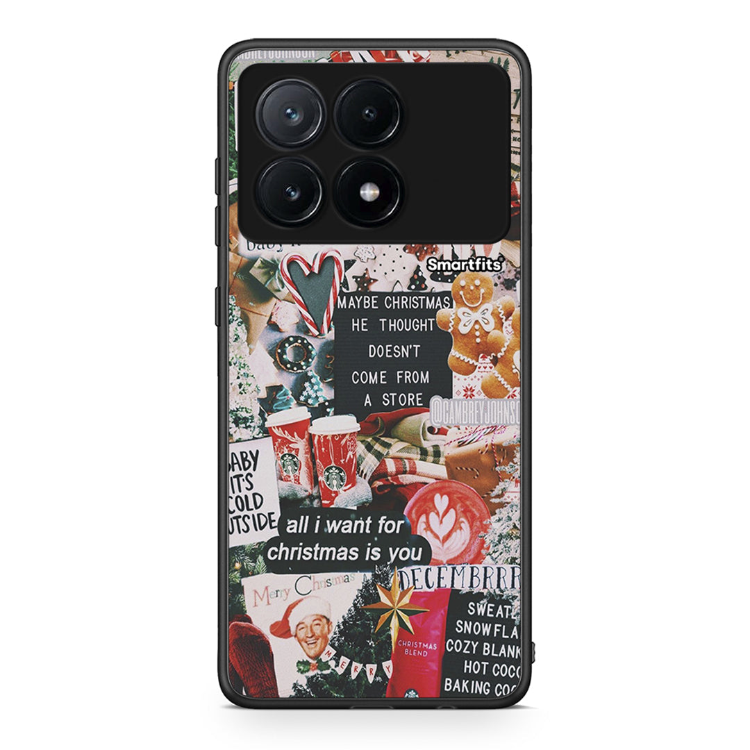 Xiaomi Poco X6 Pro 5G Christmas Happiness θήκη από τη Smartfits με σχέδιο στο πίσω μέρος και μαύρο περίβλημα | Smartphone case with colorful back and black bezels by Smartfits