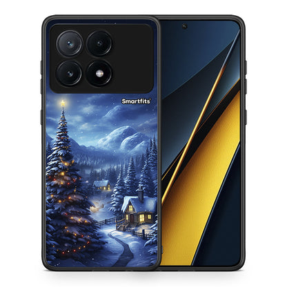 Θήκη Xiaomi Poco X6 Pro 5G Christmas Scenery από τη Smartfits με σχέδιο στο πίσω μέρος και μαύρο περίβλημα | Xiaomi Poco X6 Pro 5G Christmas Scenery case with colorful back and black bezels