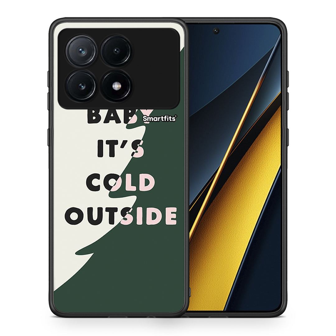 Θήκη Xiaomi Poco X6 Pro 5G Cold Outside από τη Smartfits με σχέδιο στο πίσω μέρος και μαύρο περίβλημα | Xiaomi Poco X6 Pro 5G Cold Outside case with colorful back and black bezels